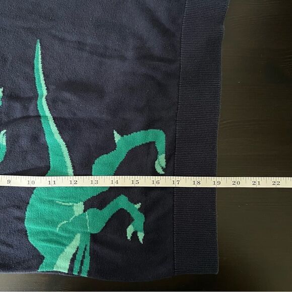 OshKosh B'Gosh Sweater Boys Size 8 Navy Blue Dinosaur Dino Crew Neck Cotton - Picture 8 of 8